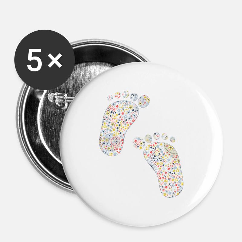 feet - Buttons large 2.2''/56 mm (5-pack) - white