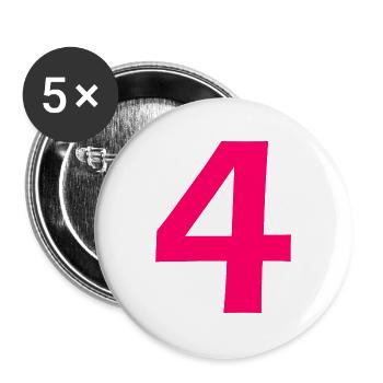 4 - Buttons large 2.2''/56 mm (5-pack) - white - Front