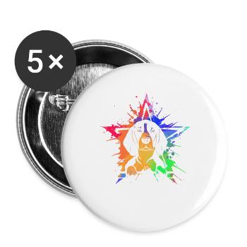 Beagle - Buttons large 2.2''/56 mm (5-pack) - white - Front