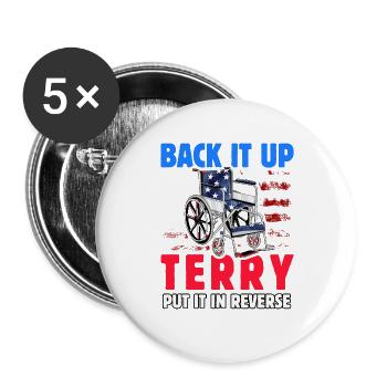 Back it up terry put it in Reverse - Buttons large 2.2''/56 mm (5-pack) - white - Front