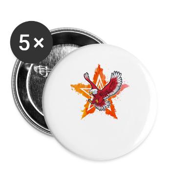 July 4 Eagle - Buttons large 2.2''/56 mm (5-pack) - white - Front