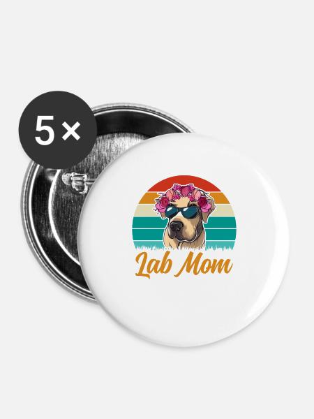 LAB MOM - Buttons groß 56 mm (5er Pack) - Weiß