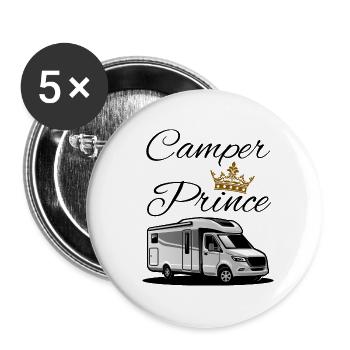 Camper Prince-Camper Prince - Lot de 5 grands badges (56 mm) - blanc - Devant