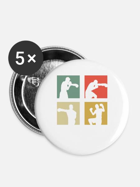 Boxen - Buttons groß 56 mm (5er Pack) - Weiß