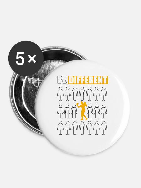 Boxen anders sein - Buttons groß 56 mm (5er Pack) - Weiß