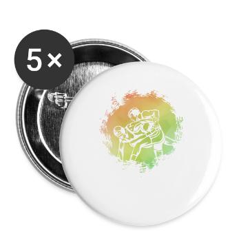 Ringen - Buttons groß 56 mm (5er Pack) - Weiß - Vorne