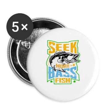 Suchen Sie mehr Barschfische - Buttons groß 56 mm (5er Pack) - Weiß - Vorne