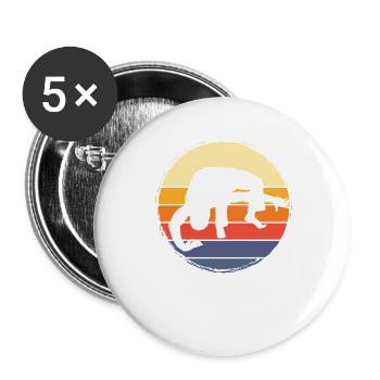 Capoeira - Buttons large 2.2''/56 mm (5-pack) - white - Front