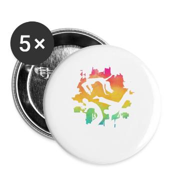 Capoeira - Buttons groß 56 mm (5er Pack) - Weiß - Vorne