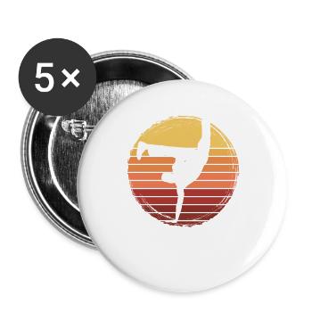 Capoeira - Buttons large 2.2''/56 mm (5-pack) - white - Front