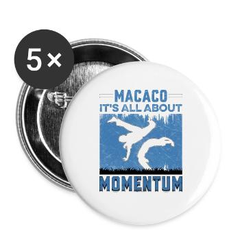 Macaco it's all about Momentum - Buttons large 2.2''/56 mm (5-pack) - white - Front