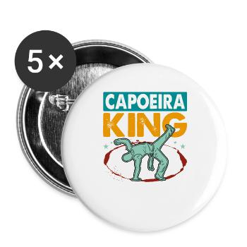 Capoeira Roi - Lot de 5 grands badges (56 mm) - blanc - Devant