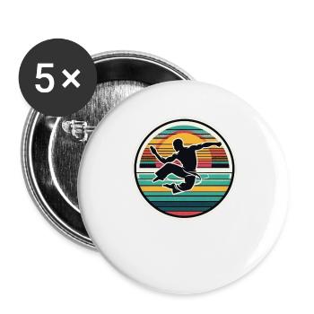 Capoeira - Buttons large 2.2''/56 mm (5-pack) - white - Front