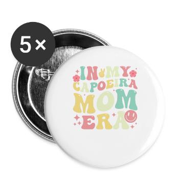 In my Capoeira Mom Era - Buttons large 2.2''/56 mm (5-pack) - white - Front