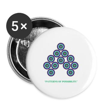 Patterns Of Possibility - Buttons large 2.2''/56 mm (5-pack) - white - Front