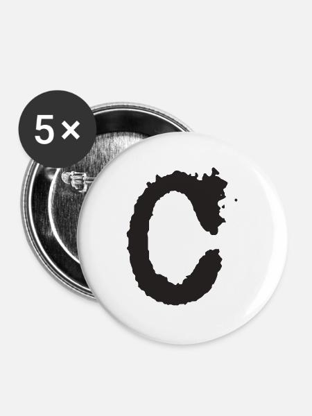 C - Buttons groß 56 mm (5er Pack) - Weiß