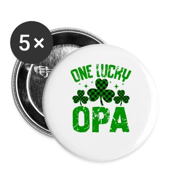 One Lucky OPA - Buttons large 2.2''/56 mm (5-pack) - white - Front