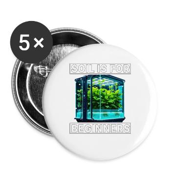 Soil is for Beginners - Buttons large 2.2''/56 mm (5-pack) - white - Front