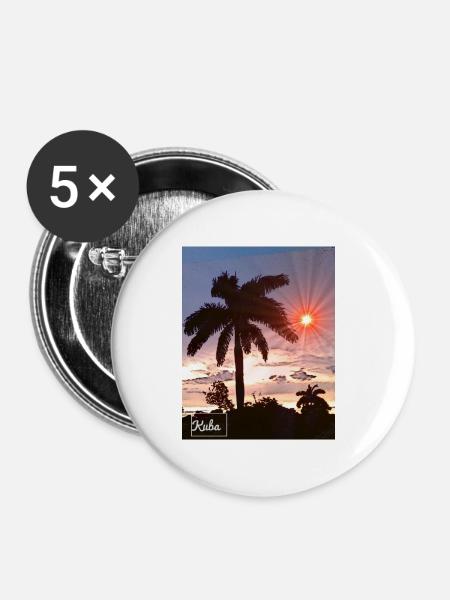 kuba - Buttons groß 56 mm (5er Pack) - Weiß