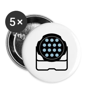 Scheinwerfer4 - Buttons groß 56 mm (5er Pack) - Weiß - Vorne
