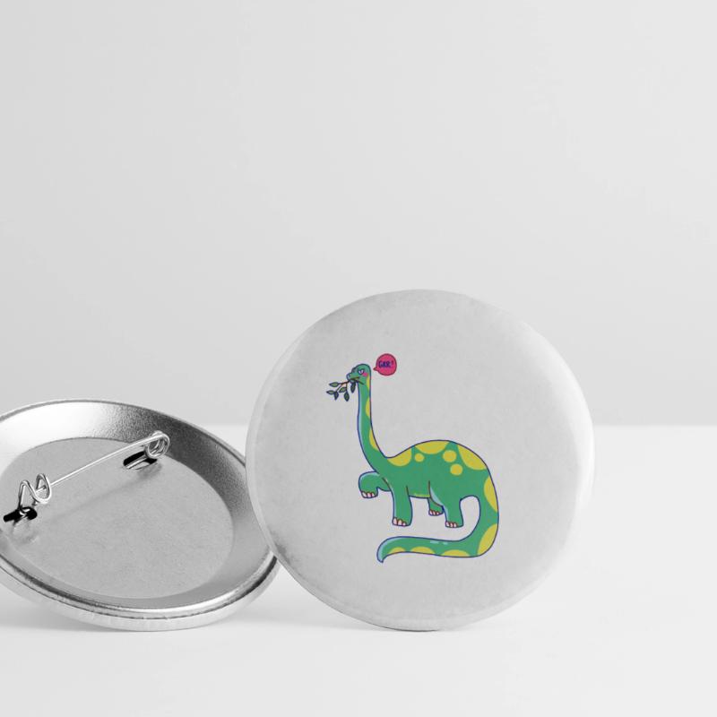 Dinosaurier hat schlechte Laune Buttons groß 56 mm (5er Pack)