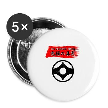 Karate Kyokushinkai The Ultimate Truth Kyokushin - Buttons groß 56 mm (5er Pack) - Weiß - Vorne