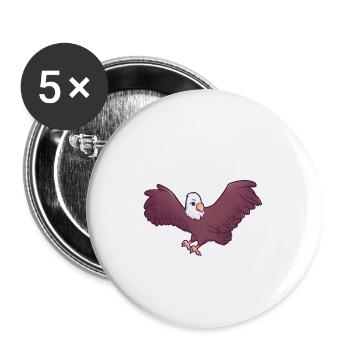 Eagle - Buttons large 2.2''/56 mm (5-pack) - white - Front