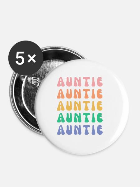 TANTCHEN - Buttons groß 56 mm (5er Pack) - Weiß