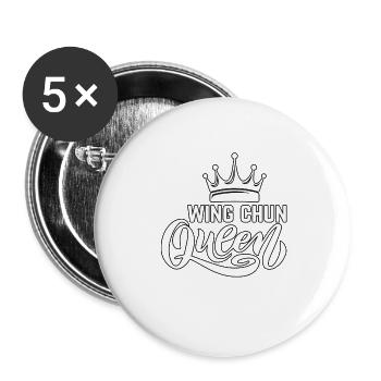 Wing Chun Queen - Buttons large 2.2''/56 mm (5-pack) - white - Front