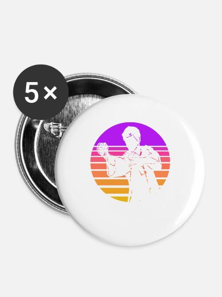 Wing Chun - Buttons groß 56 mm (5er Pack) - Weiß