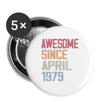 Les Légendes Sont Nées En Avril 1979 - Lot de 5 grands badges (56 mm) - blanc - Devant