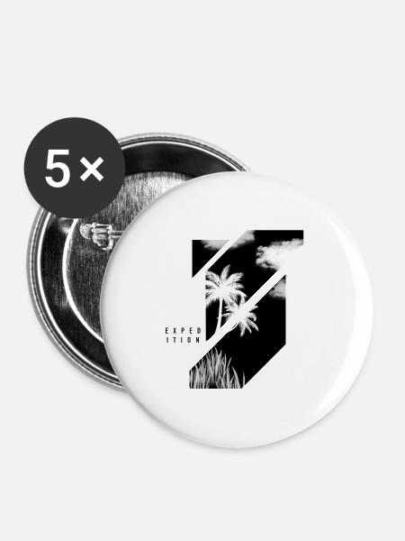 Expedition - Buttons groß 56 mm (5er Pack) - Weiß