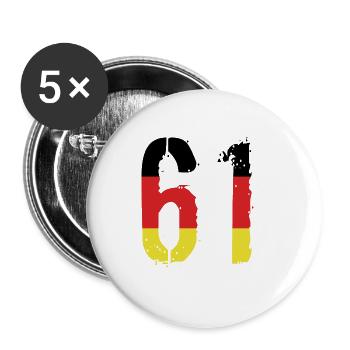 61 Number Germany Jersey - Buttons large 2.2''/56 mm (5-pack) - white - Front
