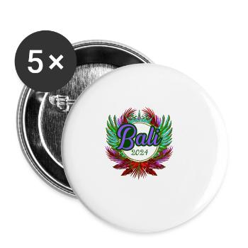 L’équipe de Bali 2024 - Lot de 5 grands badges (56 mm) - blanc - Devant