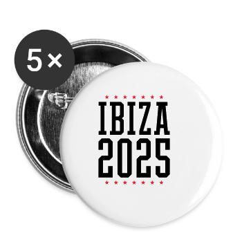 Ibiza 2025 - Buttons large 2.2''/56 mm (5-pack) - white - Front