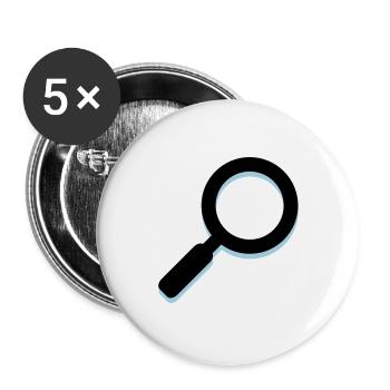 magnifying glass - Buttons large 2.2''/56 mm (5-pack) - white - Front
