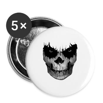 Skull gloomy skull horror jaw - Buttons large 2.2''/56 mm (5-pack) - white - Front