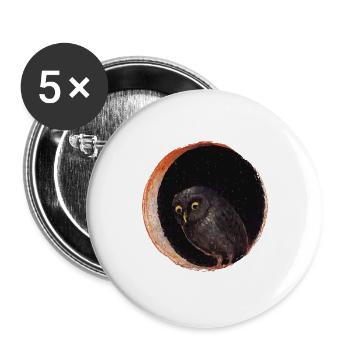 Garden Of Earthly Delights - Buttons large 2.2''/56 mm (5-pack) - white - Front