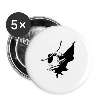la danseuse libre - Lot de 5 grands badges (56 mm) - blanc - Devant