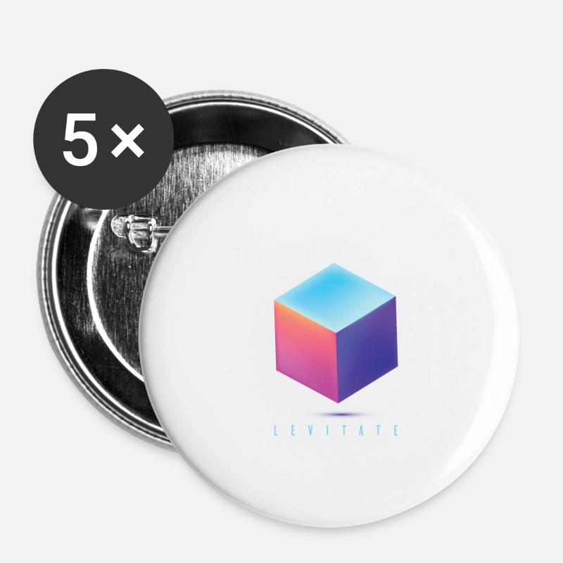 Levitate Dice - Buttons large 2.2''/56 mm (5-pack) - white