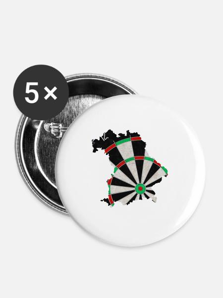 Dartboard Bayern - Buttons groß 56 mm (5er Pack) - Weiß