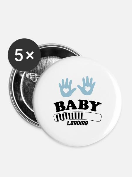 baby loading - Buttons groß 56 mm (5er Pack) - Weiß