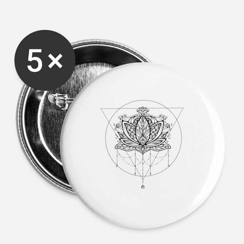 lotus - Buttons large 2.2''/56 mm (5-pack) - white