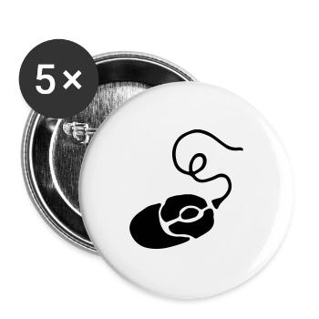 Gamer Geschenk Maus / Mouse - PC - Buttons groß 56 mm (5er Pack) - Weiß - Vorne