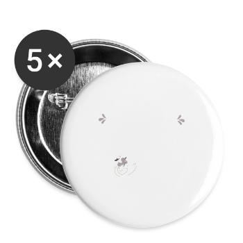 So viele Mamas auf der Welt Muttertag Geschenk - Buttons groß 56 mm (5er Pack) - Weiß - Vorne