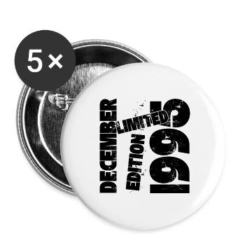 DEZEMBER 1995 LIMITIERTE AUFLAGE - Buttons groß 56 mm (5er Pack) - Weiß - Vorne
