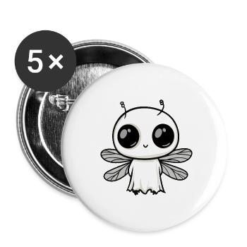 Dragonfly Halloween Funny Ghost - Buttons large 2.2''/56 mm (5-pack) - white - Front