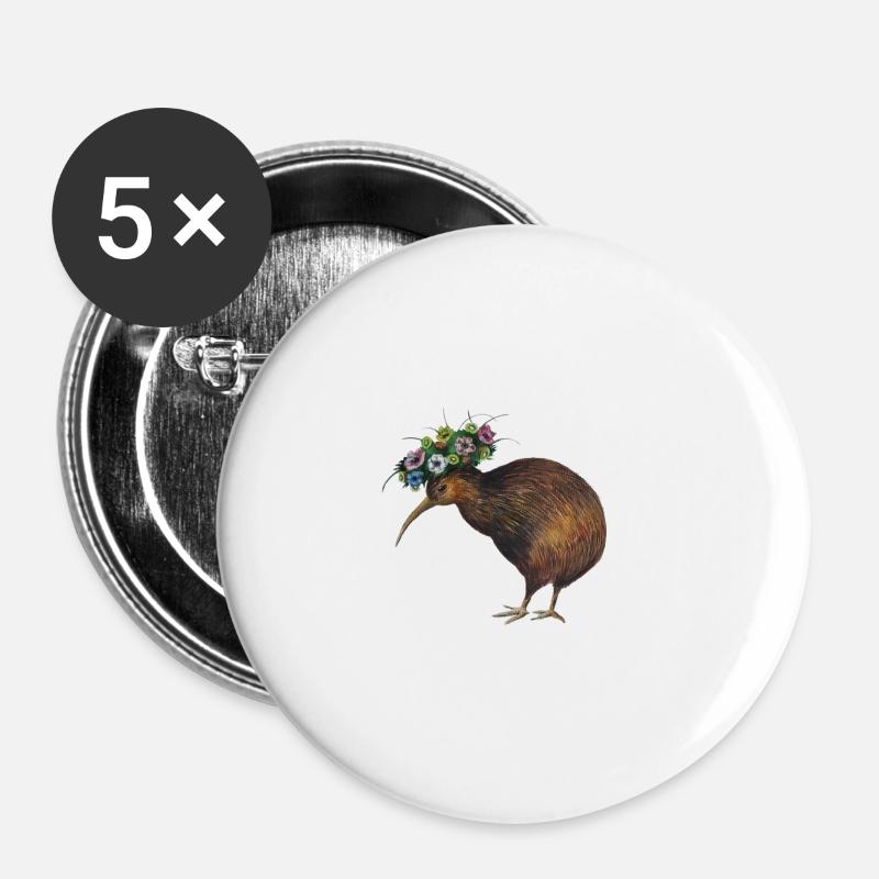 Kiwi - Buttons large 2.2''/56 mm (5-pack) - white