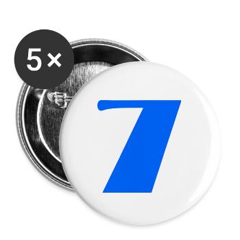 7. BIRTHDAY. HAPPY BIRTHDAY - Buttons large 2.2''/56 mm (5-pack) - white - Front
