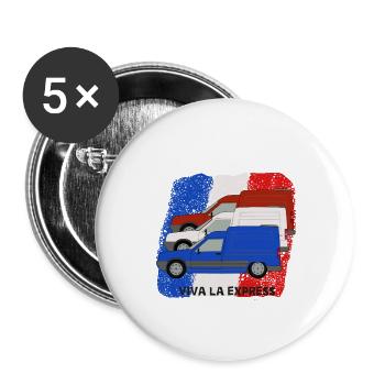 Long live the Express French panel van - Buttons large 2.2''/56 mm (5-pack) - white - Front